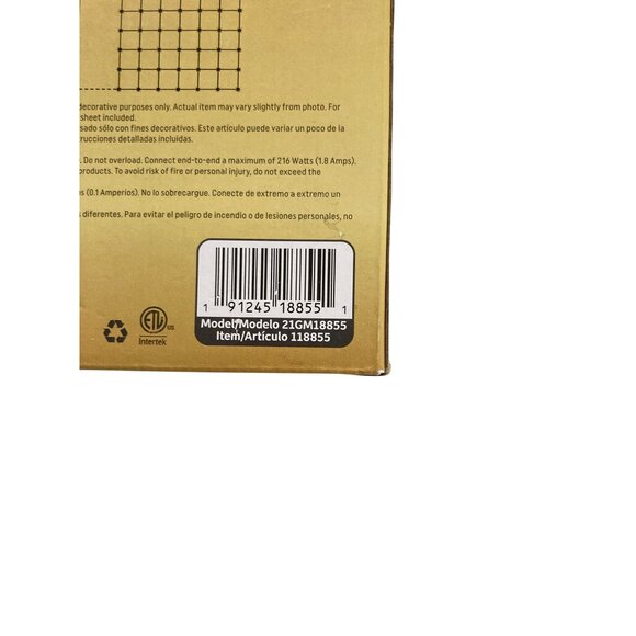 LED Light Show Luxe Sparkle Net Lights Diamond White - Picture 4 of 7